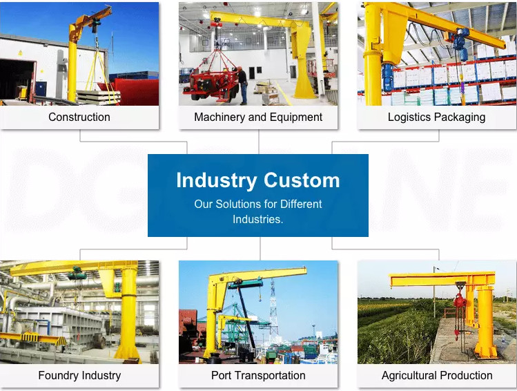 Compact Fast Loading Steel 11T Standing Column Jib Crane