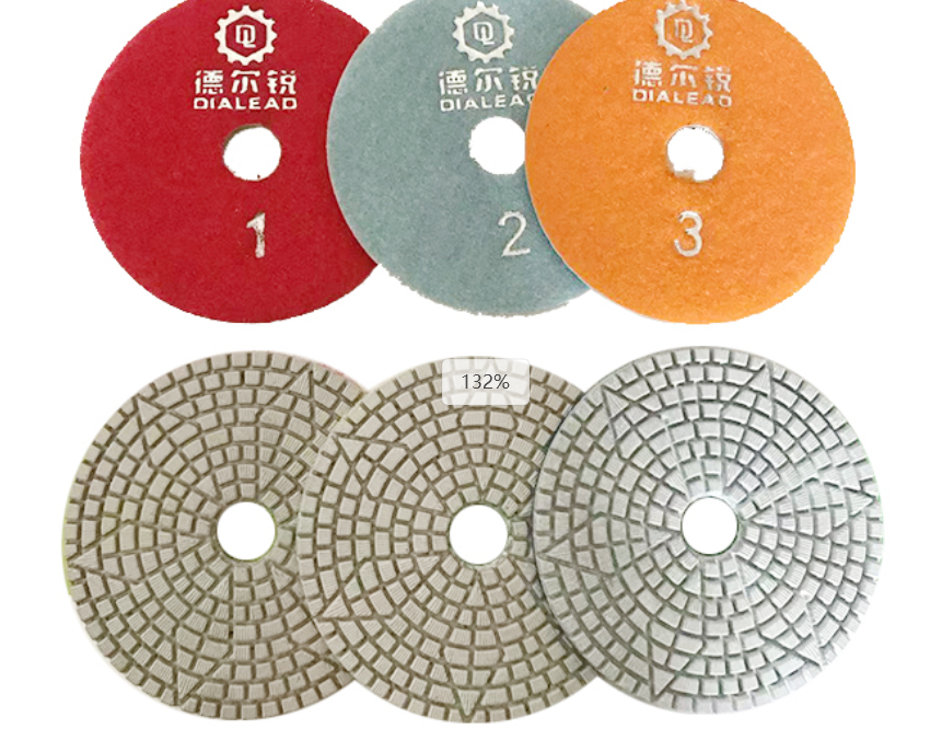 Diamond Resin 3 Step Polishing Pad for Marble Granite Quartz Porcelain Tile