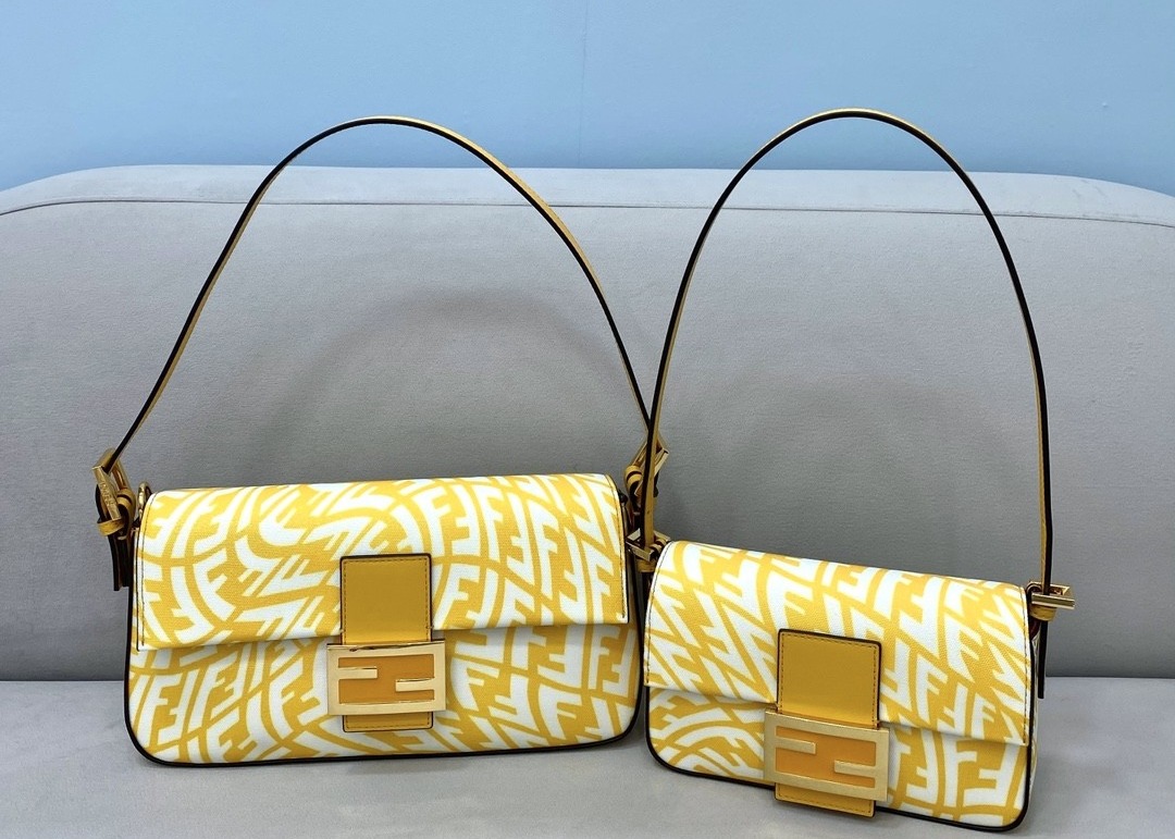 Newest F Letters Pattern Printing Single Strap Shoulder Bag 3D Effect Underarm Bag