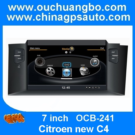 Ouchuangbo In Dash Radio GPS Navigation for Citroen new C4 DVD Multimedia S100 System OCB-241