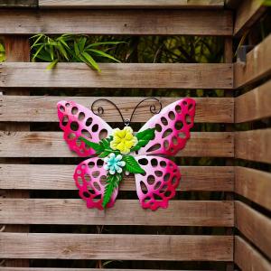 Wholesale OEM / ODM Outdoor Metal Butterfly Garden Wall Art Rustproof Customized from china suppliers
