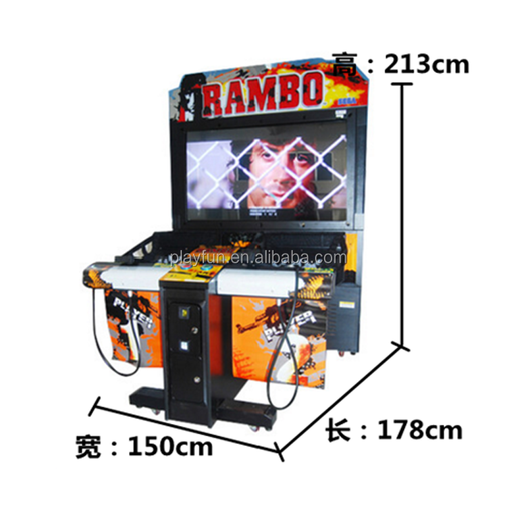Coin Operated Arcade 55 Inch LCD Rambo Gun Shooting Simulator Game Machine Rambo Arcade Machine