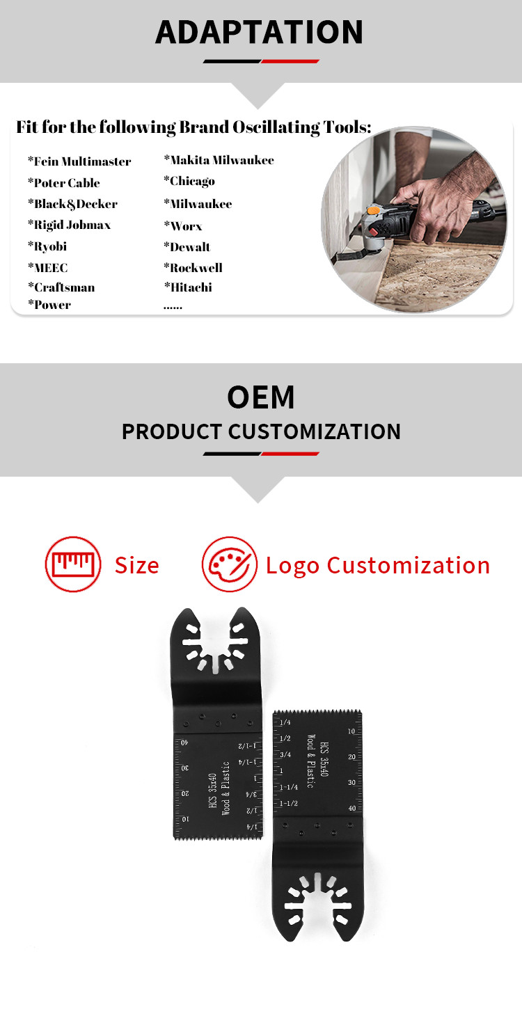 65x40mm BIM Saw Multi Tool Saw Blades Quick Release