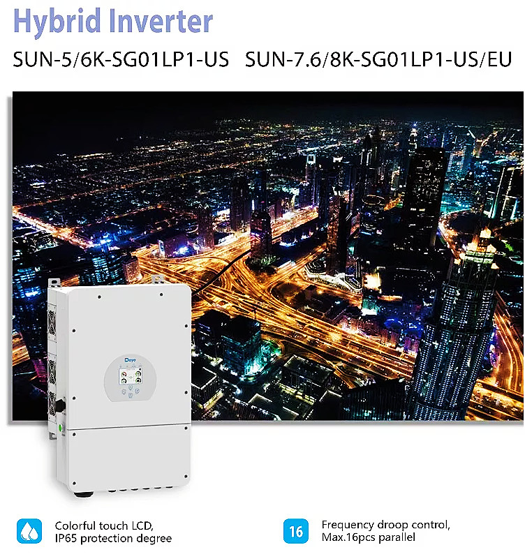 8KW Low Voltage Hybrid Inverter 3 Phase Deye SUN-8K-SG01LP1-EU