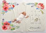 Custom Cotton Fleece Baby Blanket ,Echo-Friendly Lovely Growth Record Baby