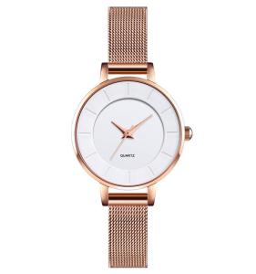 Wholesale Q021 rose gold girls womans quartz watches back stainless steel watches women lady luxury watch from china suppliers