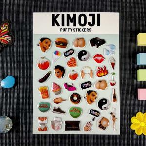 Wholesale Three Dimension 3D Puffy Stickers Foamed Leather Puffy Paint Stickers from china suppliers