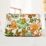 Wholesale Vivid Embroidery Flower Pattern Fabric Beauty Bag Traveling