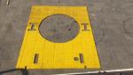 27 1/2 inch Anti Slip Mat Rotary Table Yellow Colour 2100MM*1600MM Mat For