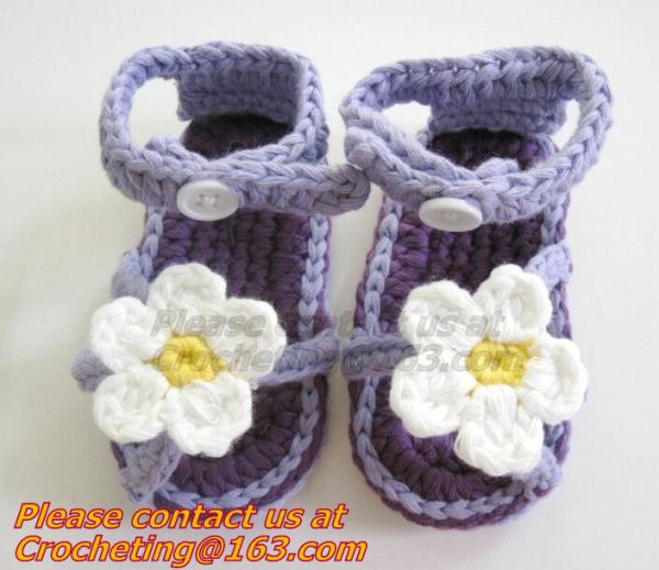 Crochet newborn baby girl summer shoes baby moccasins hand knitted baby sandals