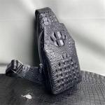 Authentic Crocodile Skin Men's Small Chest Bag Cross Shoulder Bag Genuine Exotic