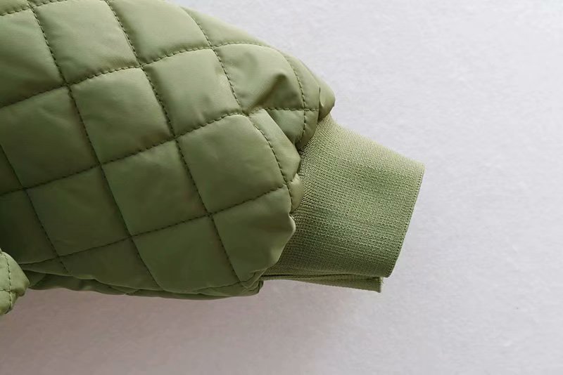 Stand Collar Short Bomber Jacket Womens Quilted Oversized Bomber Jacket Drop Shoulder