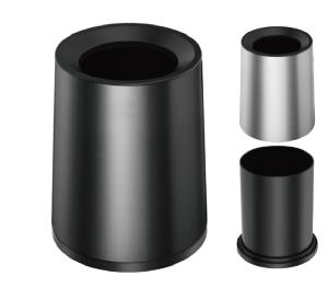 Wholesale Premium Stainless Steel Hotel Waste Bins Subuliform Shape For Bathroom from china suppliers