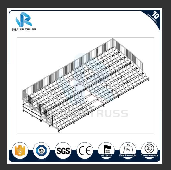 Outdoor Solid Structure Metal School Gym Bleachers , Multifunction Sports