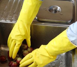 Wholesale 30g Flocklined Rubber Dishwashing Gloves For Cleaning from china suppliers