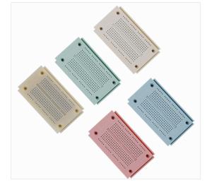 Wholesale Round Hole Bread board Small Test Board Colored For 29AWG - 20AWG Wires from china suppliers