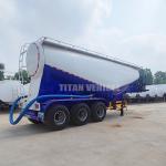 TITAN New 3 Axle 40ton 50ton V Type Dry Powder Cement Bulker Bulk Cement Tanker