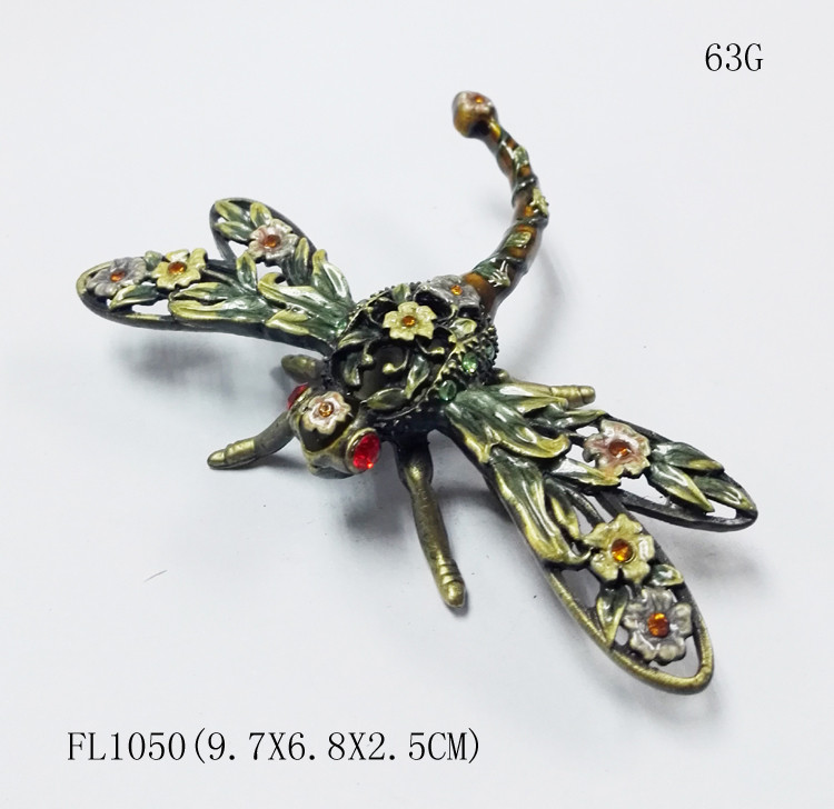 Fashion Dragonfly Metal Jewelry Box Dragonfly trinket box