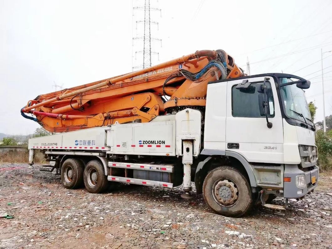 2014 Zml 49m Concrete Pump on Benz Truck Concrete Boom Pump Used Heavy Equipment