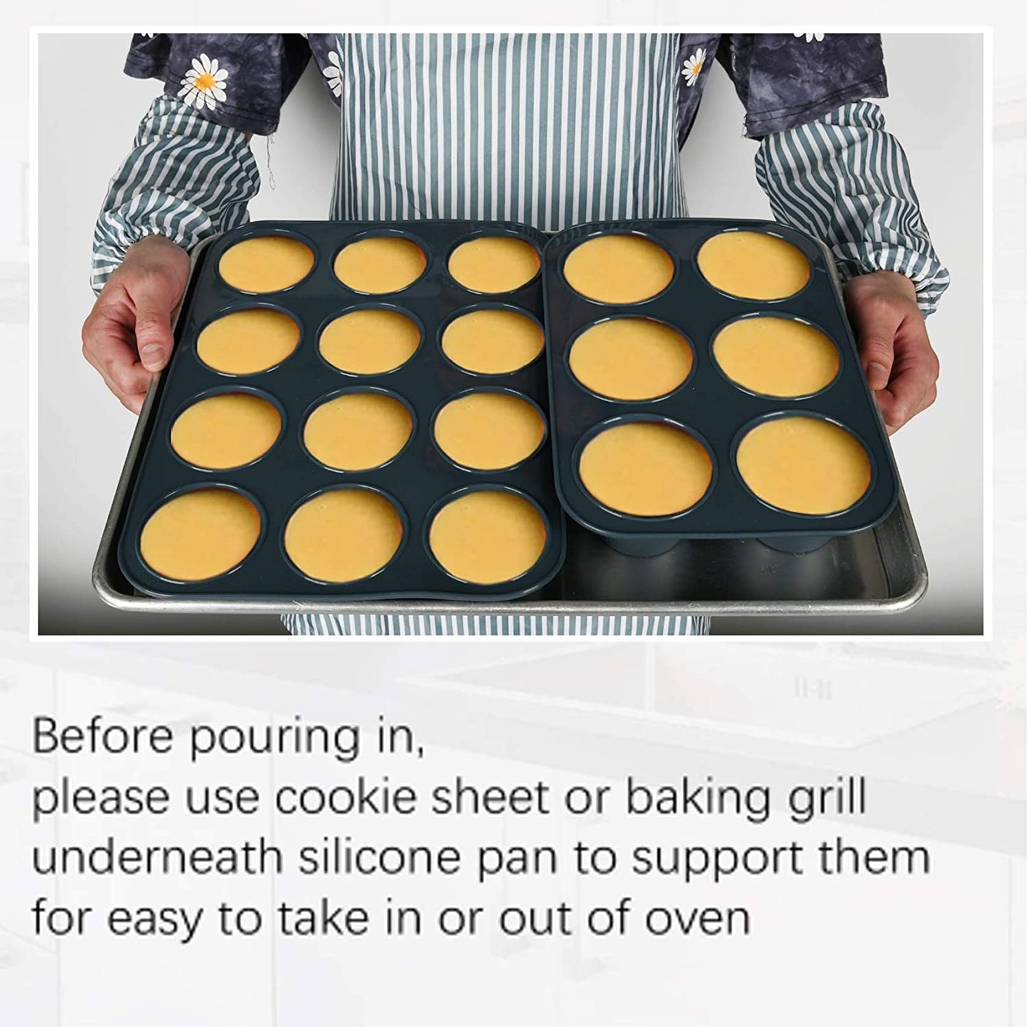 Portable Leakproof Silicone Cake Pan Sheet Dividers Reusable