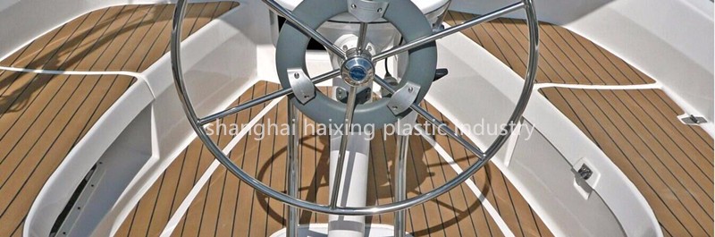 50mm*5mm Vinyl Roll Boat Teak Flooring for Yacht and Ship Anti-Slip Decking Material