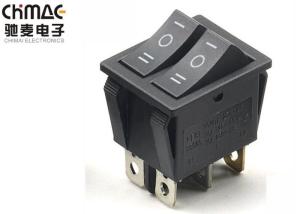 Wholesale Double Push Button Rocker Switch ON - OFF - ON 2 Way 6 Pins Over 1500 VAC / Min from china suppliers
