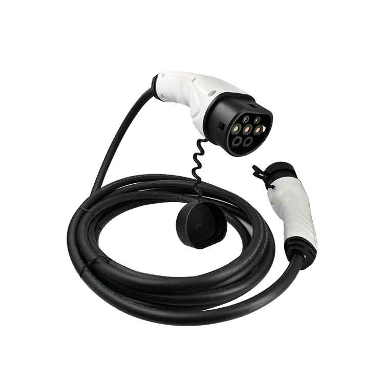 Single Phase16A 32A Adjustable Portable Fast AC Type 2 To Type 2 Ev Tesla Car Charging Gun3.5kw Electric Car Charging Cable 5m