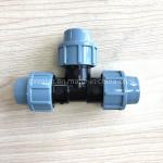 Light Color Italy PP Compression Fittings Water Plastic 3 Way Tee Wall Thickness