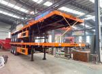 Robust 3 / 4 Axles Flatbed Semi Trailer 40FT 45FT Semi Container Transport Truck