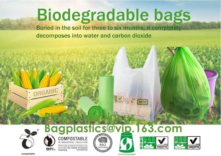 100% Biodegradable Plastic Trash Bag Compostable Garbage Bag 100% Biodegradable and Compostable Plastic Garbage Bag dog