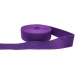 Woven 40mm Metallic Waistband Elastic Purple Silver Glitter Elastic