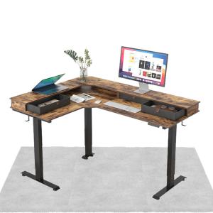 Wholesale 27.9 in/mm Revolving Glass Top Standing Desk Height Adjustable Wooden Office Furniture from china suppliers