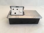 Long Life Pop Up 2 Gang Floor Outlet Aluminium Alloy Switched Floor Socket