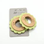 Organic Natural Beech FDA Standard Wooden Silicone Teether