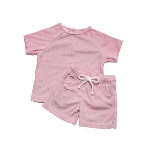 Wholesale Towel Terry Fabric Custom Tee Shirts Neutral Baby Cosy Raglan Sleeve Tshirts from china suppliers