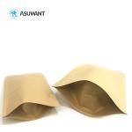 Gravure Printing Kraft Paper Zipper Bags Custom Recycled Waterproof For