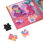 Children Preschool Books Foldable Puzzle Game Books With Magnetic Stickers