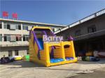 Yellow Small Castle Theme Kids Water Park Blow Up Inflatable Kids Slide / Garden