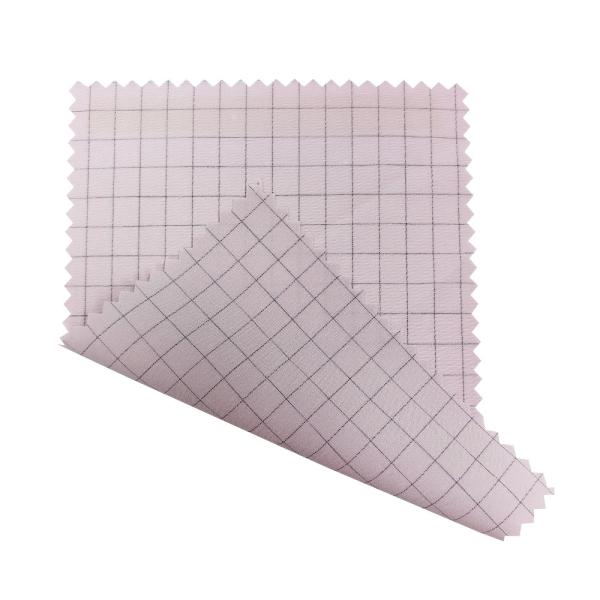 ESD Clothing Pink 7mm Grid Fabric 98% Polyester+2% Conductive Carbon ESD