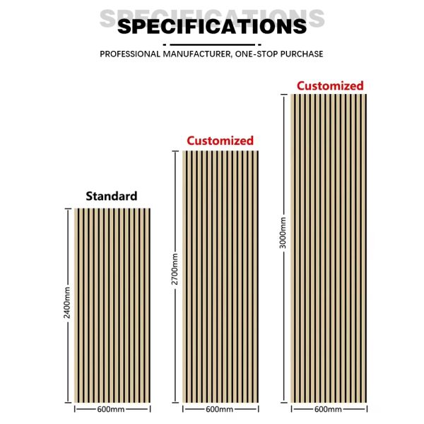 Wood Slat Acoustic Panel With Sustainable Wood Slats And Acoustic Fill