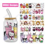 UV DTF Cup Wrap Transfer Stickers For Glass Crafting Cup Decal Stickers For 16OZ