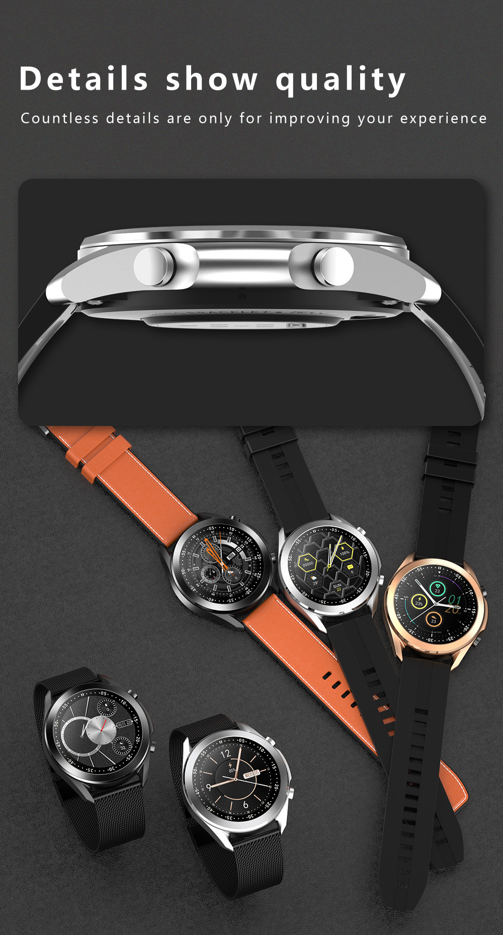 DW95 Bluetooth 3.0 200mAh Sleep Monitor Smartwatch IP67 Waterproof