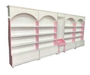 Wholesale Pink Beauty Shop Makeup Display Cabinet Shelf For Cosmetics 900*350*2200mm from china suppliers