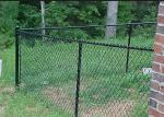 Diamond Hole Green Wire Fencing , Black Cyclone Fence Easy Assembled