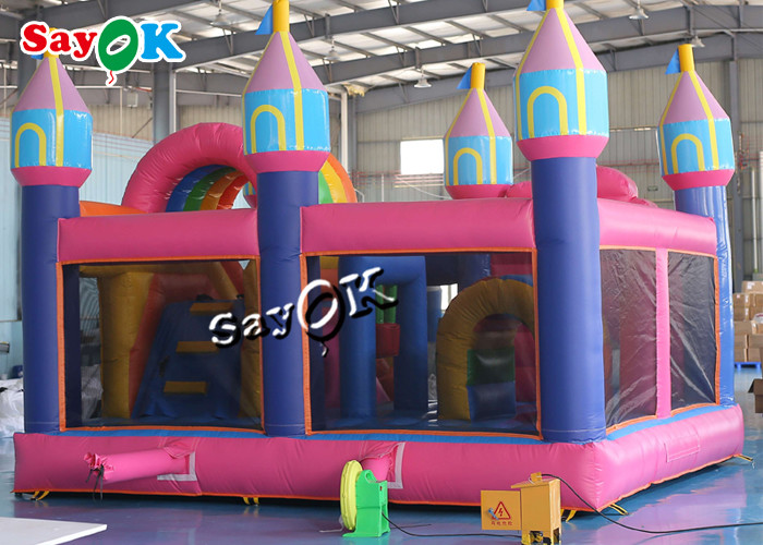 5.9m 19ft Fairy Wonderland Inflatable Jumping Castles With Slide