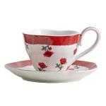 Vintage Design Porcelain Tea Cup And Saucer 210ml Volume Coffee Mug Rosalina Set