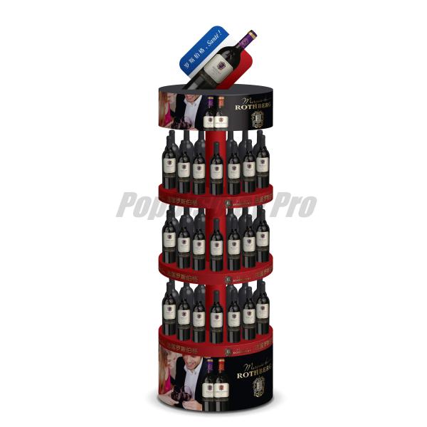 Paper Foamex Floor Standee Display Supportive Backing for Red Wine