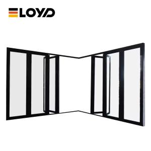 Wholesale Bifold Sliding Folding Glass Doors Thermally Broken Double Pane from china suppliers