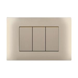 Wholesale Household Triple Gang Light Switch , Three Gang Light Switch Flame Resistant from china suppliers