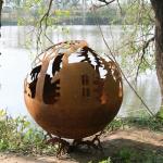 Wood/Gas Steel Fire Pits Made Of Corten Steel Assembly Required Portable Fire